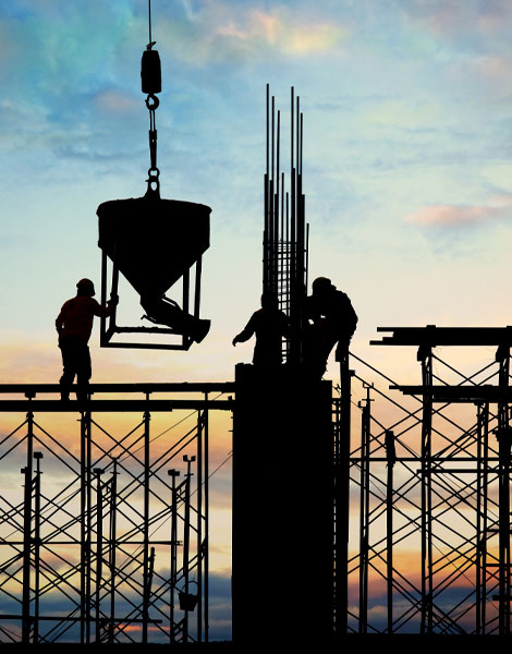 Workers on a construction