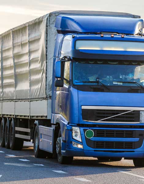 A blue lorry